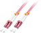 Lindy 46346 - Glasvezel Aansluitkabel - LC-LC - 20 m - Roze