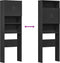 vidaXL - Wasmachinekast - 64x24x190 - cm - bewerkt - hout - zwart
