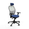 Piqueras y Crespo 3D036G2 - Bureaustoel - Verstelbare hoofdsteun en hoogte - Marineblauw