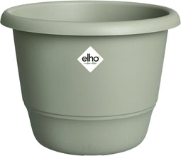 Elho Amiga Rond 40 - Bloempot voor Binnen & Buiten - 100% Gerecycled Plastic - Ø 39.0 x H 29.3 cm - Tijmgroen