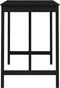 vidaXL - Bartafel - 140x80x110 - cm - massief - grenenhout - zwart