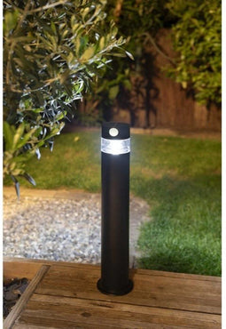 Zonnepaal - GALIX - G4585C - Hoge helderheid - Roestvrij staal met detector - H50 cm - 150 Lumen