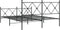 vidaXL - Bedframe - met - voetbord - zonder - matras - metaal - zwart - 160x200 - cm