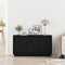 vidaXL - Sideboard - Zwart - Eiken - 102x35x55 - cm - Engineered - Wood