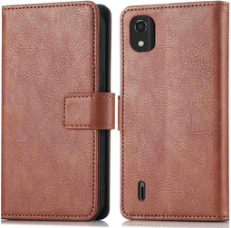 iMoshion Hoesje Geschikt voor Nokia C2 2nd Edition Hoesje Met Pasjeshouder - iMoshion Luxe Bookcase - Bruin