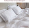 Coco & Cici - Bamboe Kussensloop 60 x 50 cm - Kussenhoes - Wit - 100% Eco Bamboe - Volant 2 cm - 1 stuk