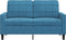 vidaXL - Tweezitsbank - 120 - cm - fluweel - blauw