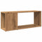 vidaXL - Tv-meubel - 80x24x32cm - bewerkt - hout - artisanaal - eikenkleur