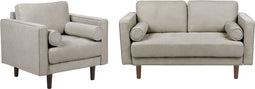 NURMO - Woonkamer set 3-zits - Taupe - Polyester