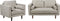 NURMO - Woonkamer set 3-zits - Taupe - Polyester