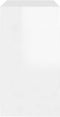 vidaXL - Dressoir - 70x41x75 - cm - bewerkt - hout - hoogglans - wit
