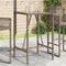 vidaXL - Tuinbartafel - 70x70x110 - cm - poly - rattan - grijs