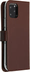 Selencia Hoesje Geschikt voor iPhone 11 Pro Hoesje Met Pasjeshouder - Selencia Echt Lederen Bookcase - Bruin