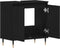 vidaXL - Badkamer - Wastafel - Kast - Zwart - Eiken - 58x33x60 - cm - Bewerkt - Hout