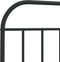 vidaXL - Hoofdbord - metaal - zwart - 100 - cm