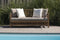 Exotan Bamboo Tuinbank Incl Kussens - Bamboe - Naturel - 86x185x80
