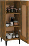 vidaXL - Dressoir - 34,5x34x90 - cm - bewerkt - hout - gerookt - eiken