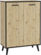 FMD Schoenenkast met 5 vakken 68,5x33x93,5 cm artisan eiken