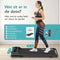 TibaGoods Loopband - Elektrisch - Snelheid 1 t/m 6 km/h - Hellingsfunctie 6% - Wandelband voor onder bureau