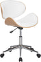 Bureaustoel Draaibaar ROTTERDAM Kunstleer Wit