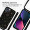 iMoshion Hoesje Geschikt voor iPhone 13 Mini Hoesje Met Koord - iMoshion Siliconen design hoesje met koord - Zwart / Sky Black