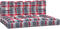 vidaXL - Palletkussens - 2 - st - ruitpatroon - stof - rood