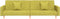 vidaXL - Slaapbank - 2-zits - met - 2 - kussens - stof - groen