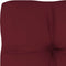 vidaXL - Palletkussen - 70x70x12 - cm - stof - wijnrood