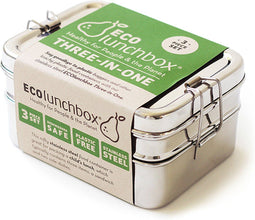 Lunchbox - RVS - 3 bakjes in 1
