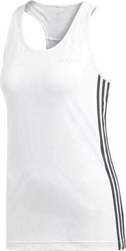 adidas W D2M 3S Tank - Dames Sporttop - Fitness & Training - White/Black - Maat L