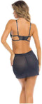 Rene Rofe Lingerie Chemise -M/L- Sneak Peak Chemise Set Blauw