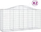vidaXL - Schanskorven - 2 - st - gewelfd - 200x50x100/120 - cm - ijzer