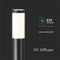 Lightexpert Dally XL - LED Sokkellamp - E27 Fitting - IP44 - 110cm - Zwart