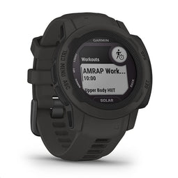 Garmin Instinct 2S Solar 40 mm zwart met een zwart siliconen polsband