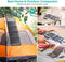Uitvouwbare draagbaar zonnepanneel - 4 panelen waterbestendige en lichtgewicht solar charger - 22 W. - 2 USB Type-A outputs - 5 V. apparaten opladen - Met 2 zwarte karabijnhaken