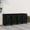 vidaXL - Containerberging - viervoudig - massief - grenenhout - zwart