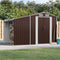 vidaXL - Tuinschuur - 277x192,5x179 - cm - gegalvaniseerd - staal - bruin