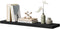 Woltu Zwevende Wandplank MDF Wandrek - Hangende Opbergplank Modern Design - 90 x 22,9 x 3,8 cm -