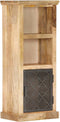 vidaXL - Hoge - kast - met - deur - 45x32x110 - cm - massief - mangohout