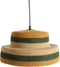 Bonheur du Jour Hanglamp Cake Bohemian gevlochten hanglamp in sea rush - Ø34xH18cm - Vert