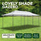 vidaXL - Prieel - 180g/m² - 600x298x270 - cm - wit