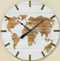 Boltze Wandklok Global Analoog 74 x 6 cm