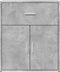 vidaXL - Dressoir - 60x31x70 - cm - bewerkt - hout - betongrijs