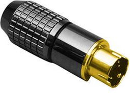 BKL Electronic 0204022 Miniatuur-DIN-connector Stekker, recht Aantal polen: 8 Zwart 1 stuk(s)
