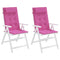 Stoelkussens 2 st hoge rug oxford stof roze
