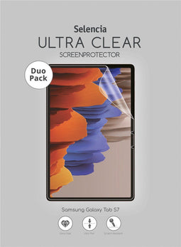 Selencia Screenprotector Geschikt voor Samsung Galaxy Tab S9 11.0 inch / Tab S7 / Tab S8 / Tab S9 FE - Selencia Duo Pack Ultra Clear Screenprotector tablet