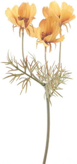 Kunstbloem cosmos yellow, 28 cm