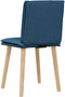vidaXL - Eetkamerstoelen - 2 - st - stof - blauw