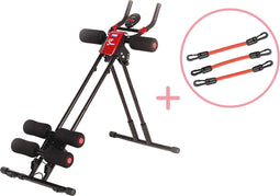 5mins Shaper Ab Buikspier Trainer Incl Weerstandsbanden set - Buikspiertrainer - Buikspierbank verstelbaar - Fitnessapparaat - Buik Core trainer - 5 Minute Hometrainer voor thuis voor Full Body Workout