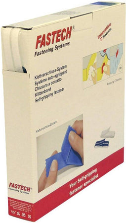 Fastech B10-Skl000025 Klittenband Om Vast Te Plakken Haak- En Lusdeel (L X B) 25 M X 10 Mm Wit 25 M